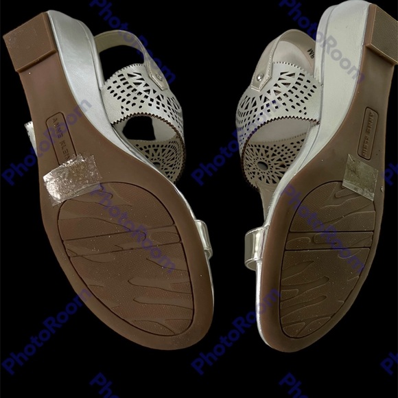 Anne Klein Maddie Silver low-wedge sandal - Picture 7 of 8